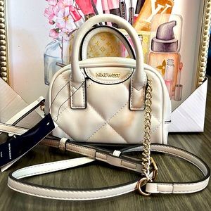 NWT Nine West Quilted Juniper Mini Crossbody Bag. With Adjustable Strap!